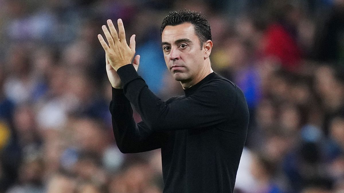 Xavi Hernández celebra un triunfo del Barça