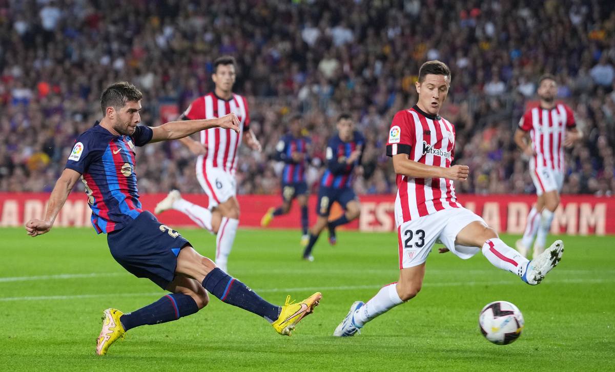 Sergi Roberto scores v Athletic Bilbao