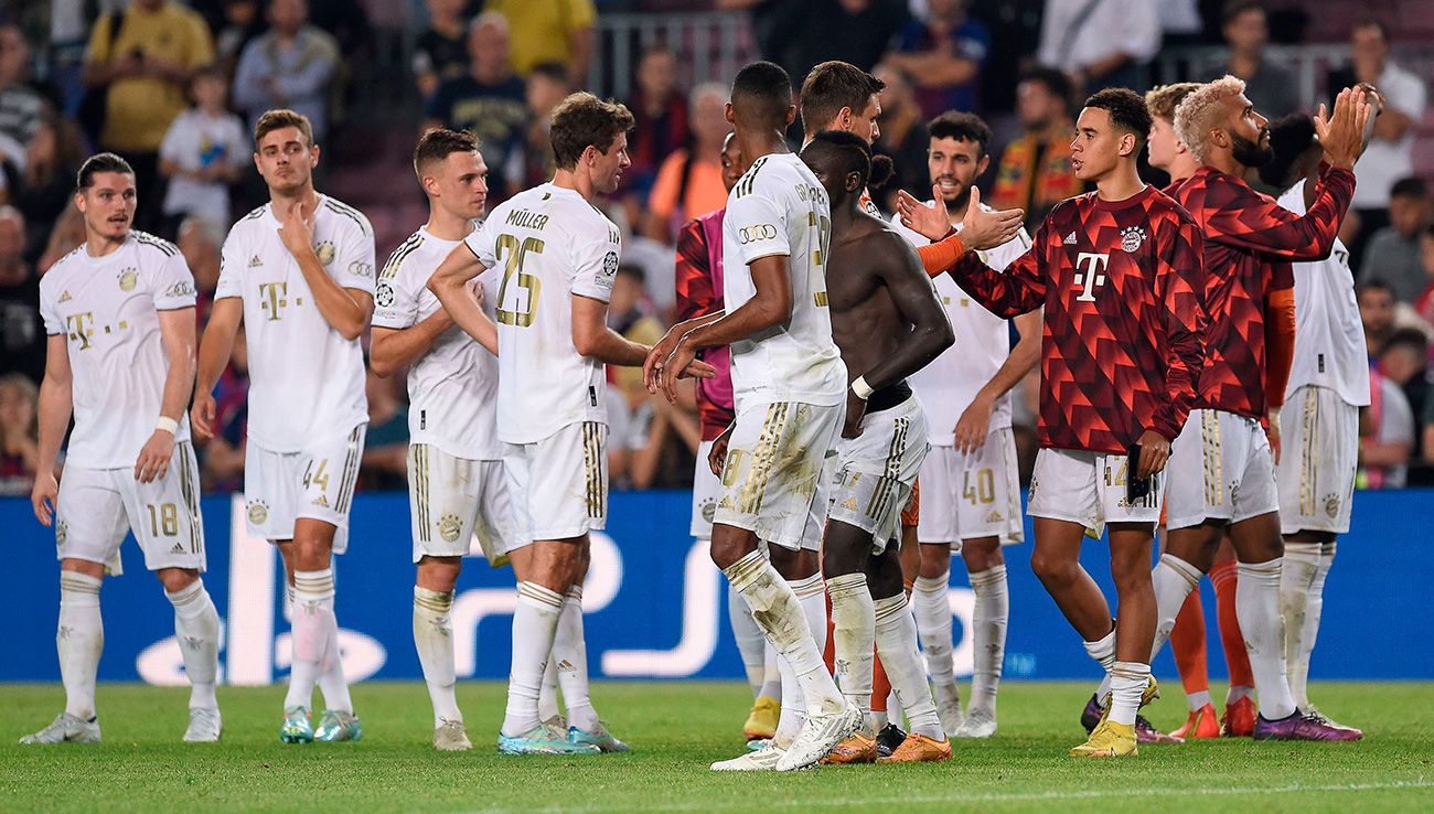 Jugadores del Bayern Múnich después de un partido