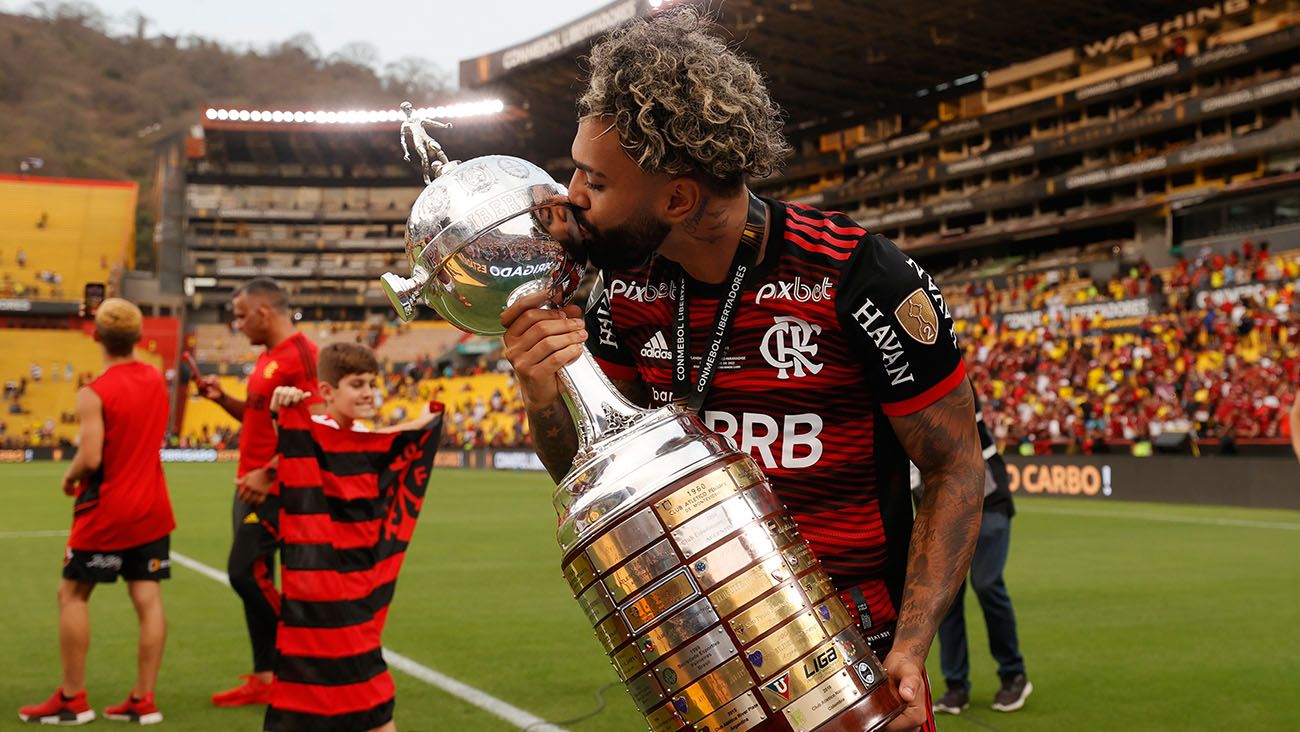 Gabriel Barbosa, goleador del Flamengo en la Copa Libertadores