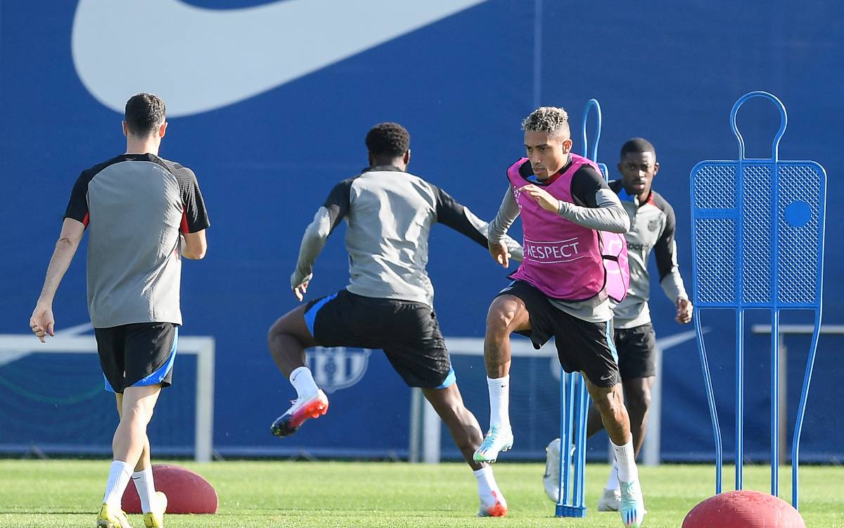 El Barça se entrena de cara a la Champions