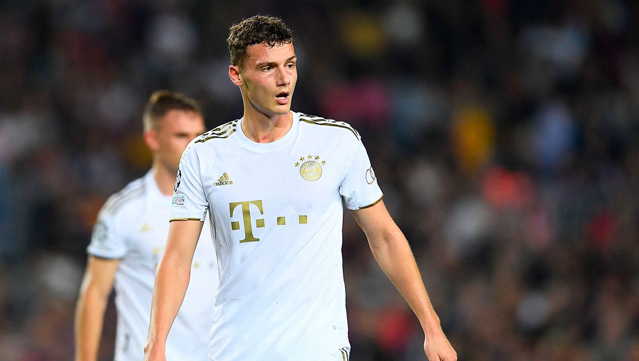 Benjamin Pavard, durante un partido con el Bayern