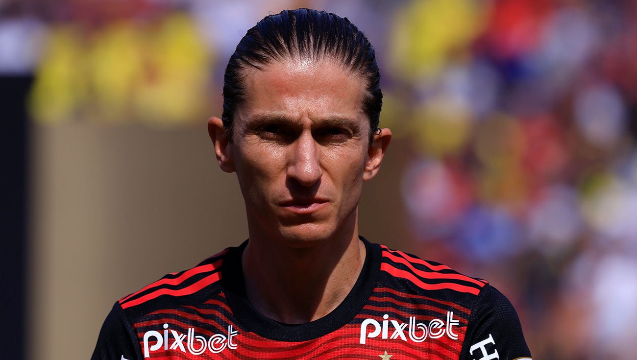 Filipe Luis, en un partido con el Flamengo