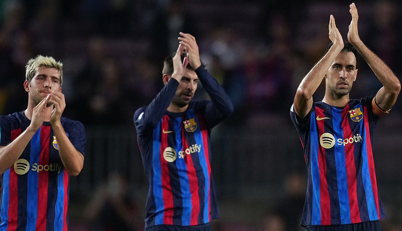 Sergi Roberto, Pique and Busquets