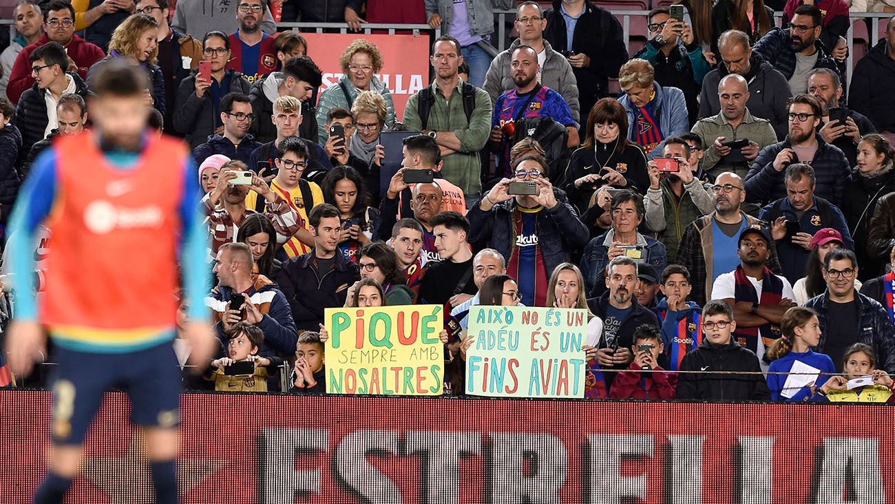 Some of the messages dedicated to him by the culé fanatic