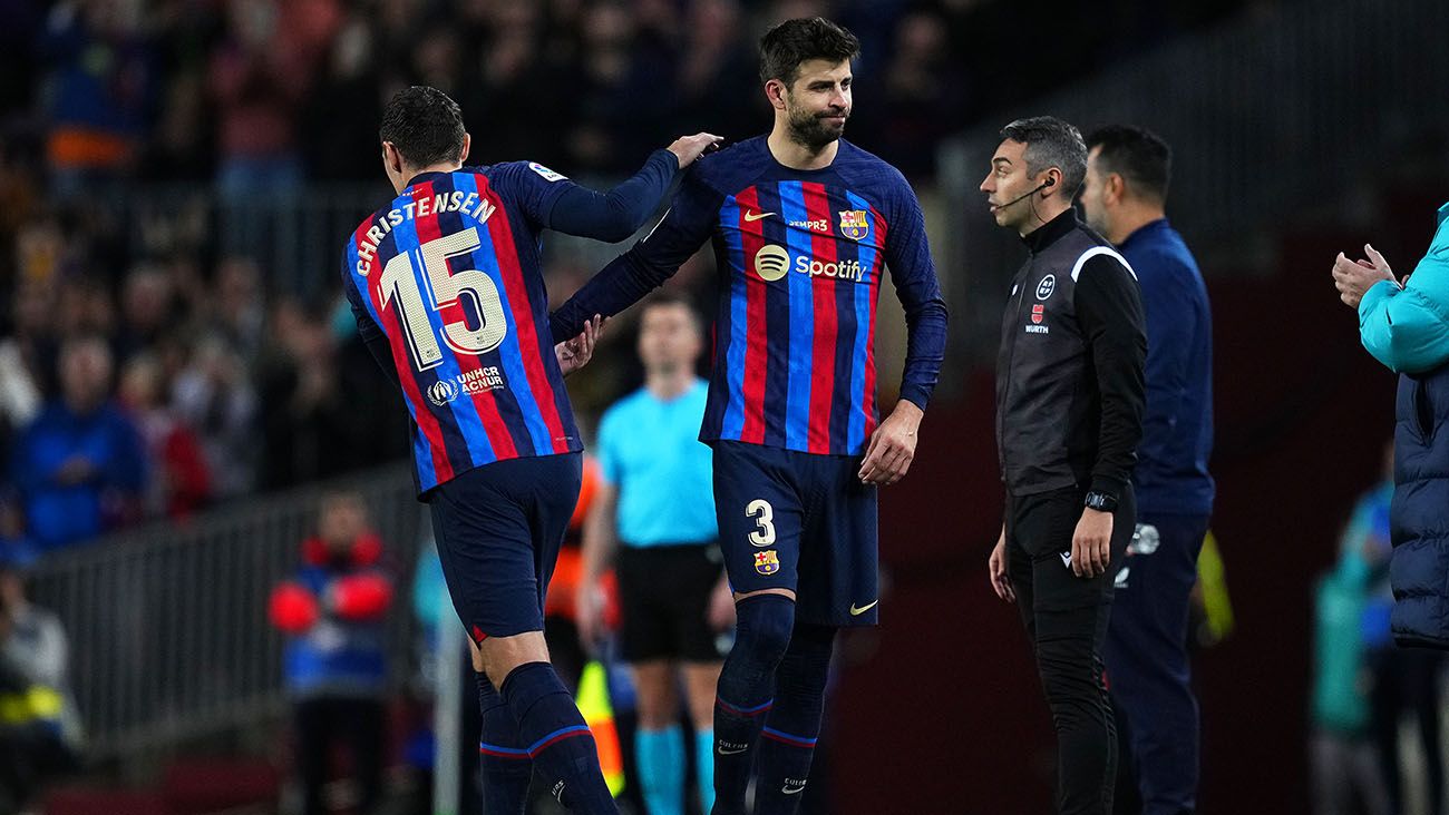 Piqué leaves his place in the field to Andreas Christensen