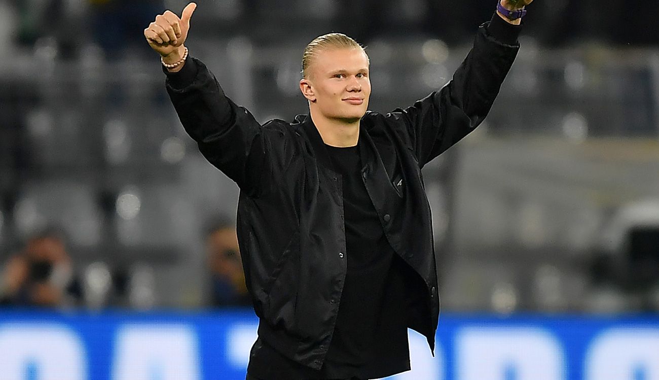 Erling Haaland tras ganar el Golden Boy en 2020