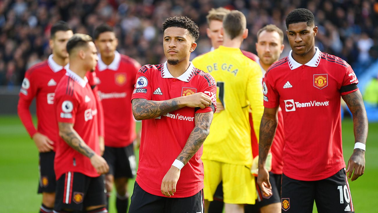 Jadon Sancho y Marcus Rashford en el United