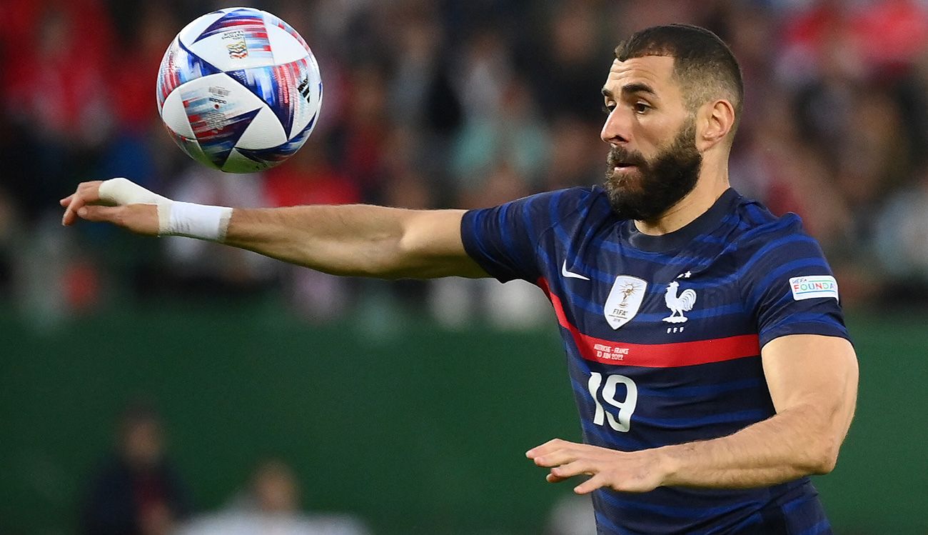 Karim Benzema con la selección francesa