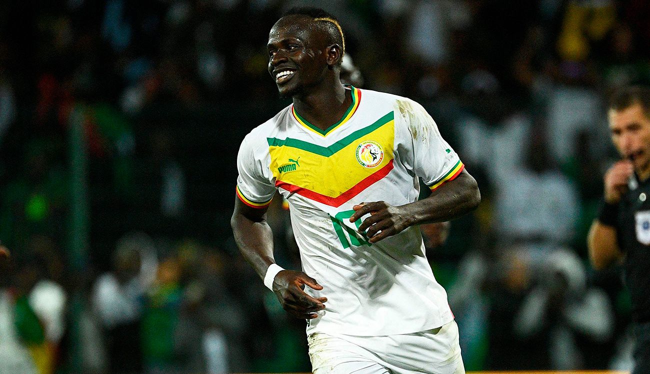 Sadio Mané en un partido con Senegal
