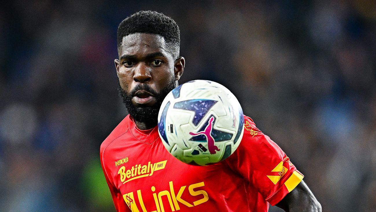 Samuel Umtiti with Lecce