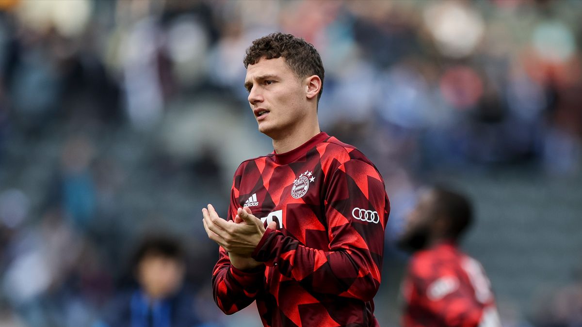 Benjamin Pavard en un entrenamiento del Bayern