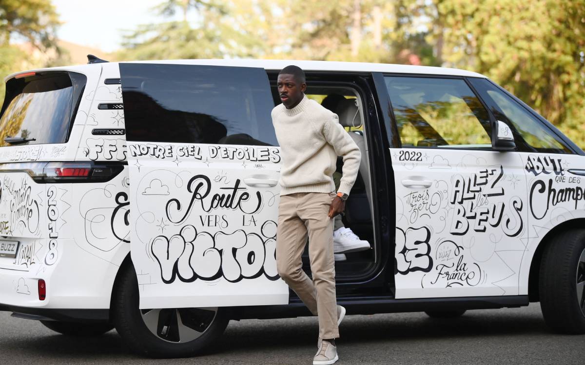 Dembele arrives for a get-together, two days before the French national team