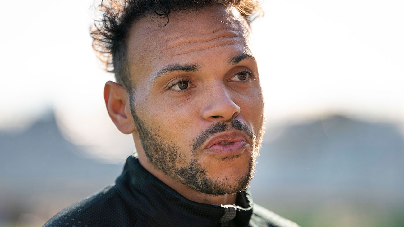 Martin Braithwaite in training with Denmark