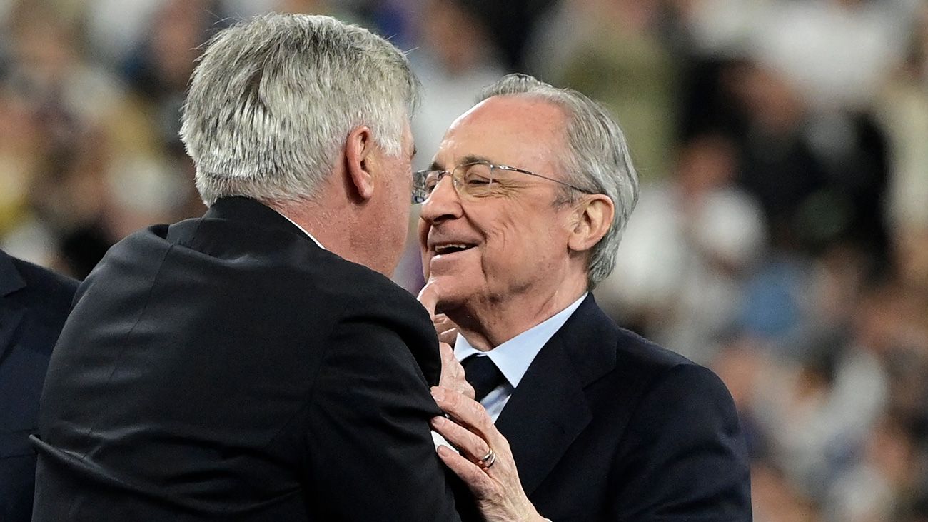 Ancelotti y Florentino Pérez