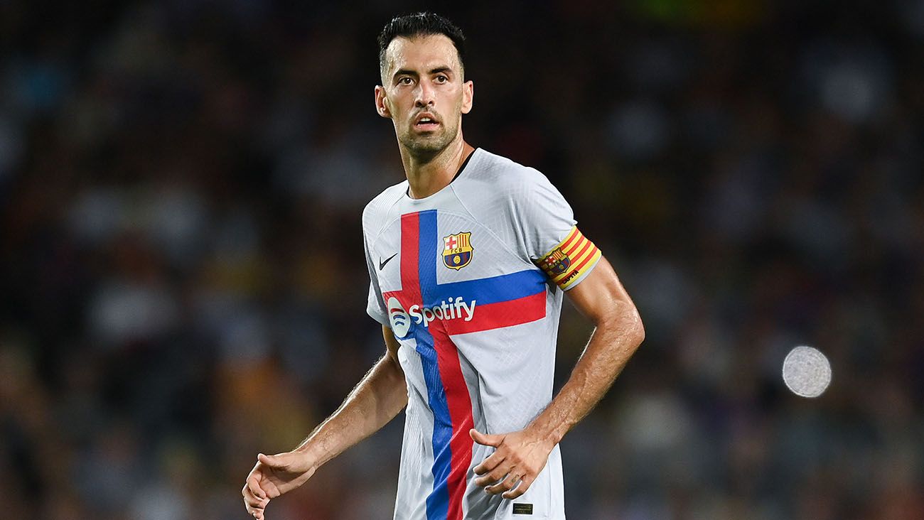 Sergio Busquets in a match with FC Barcelona