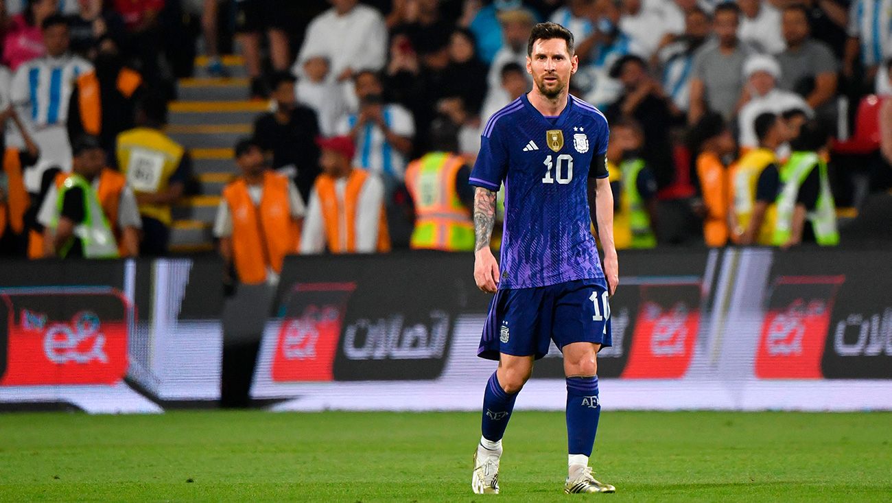 Lionel Messi against United Arab Emirates