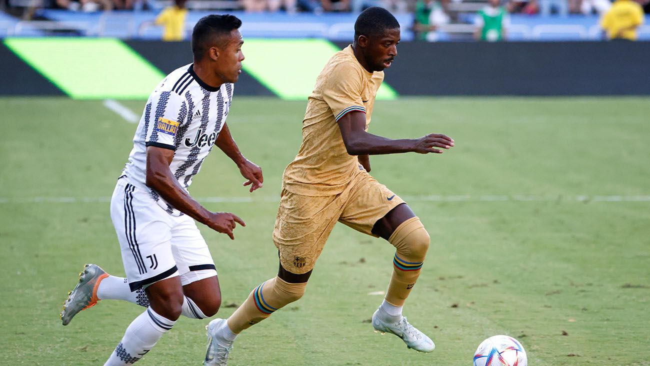 Ousmane Dembélé in the summer friendly against Juventus (2-2)