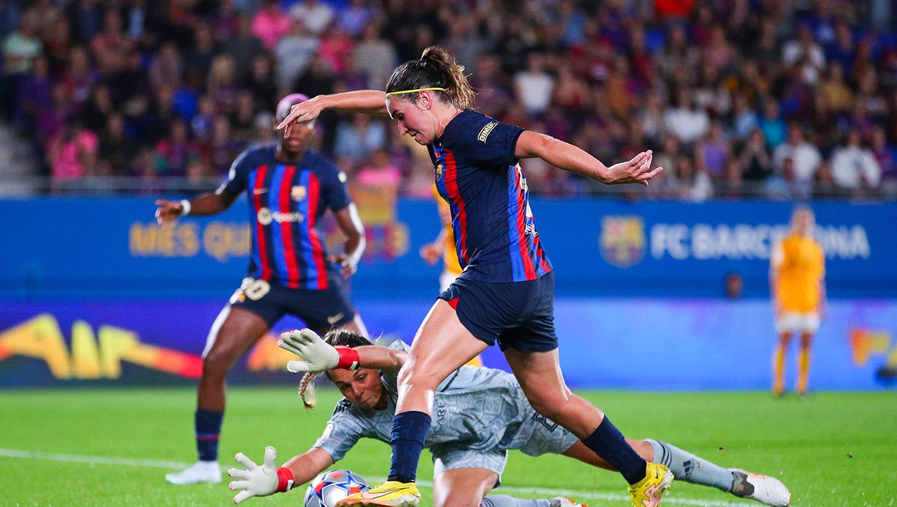 Acción de peligro del FC Barcelona en Champions