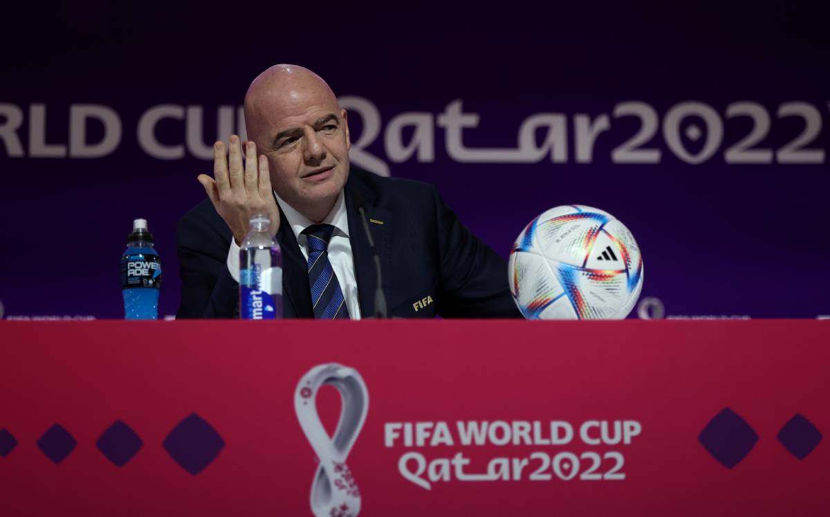 Gianni Infantino, en su discurso de apertura de Qatar 2022