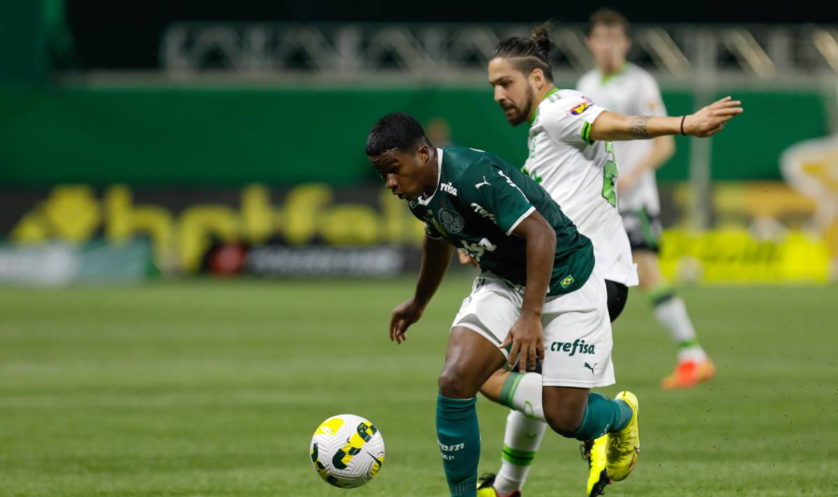 Endrick, en un partido del Brasileirao