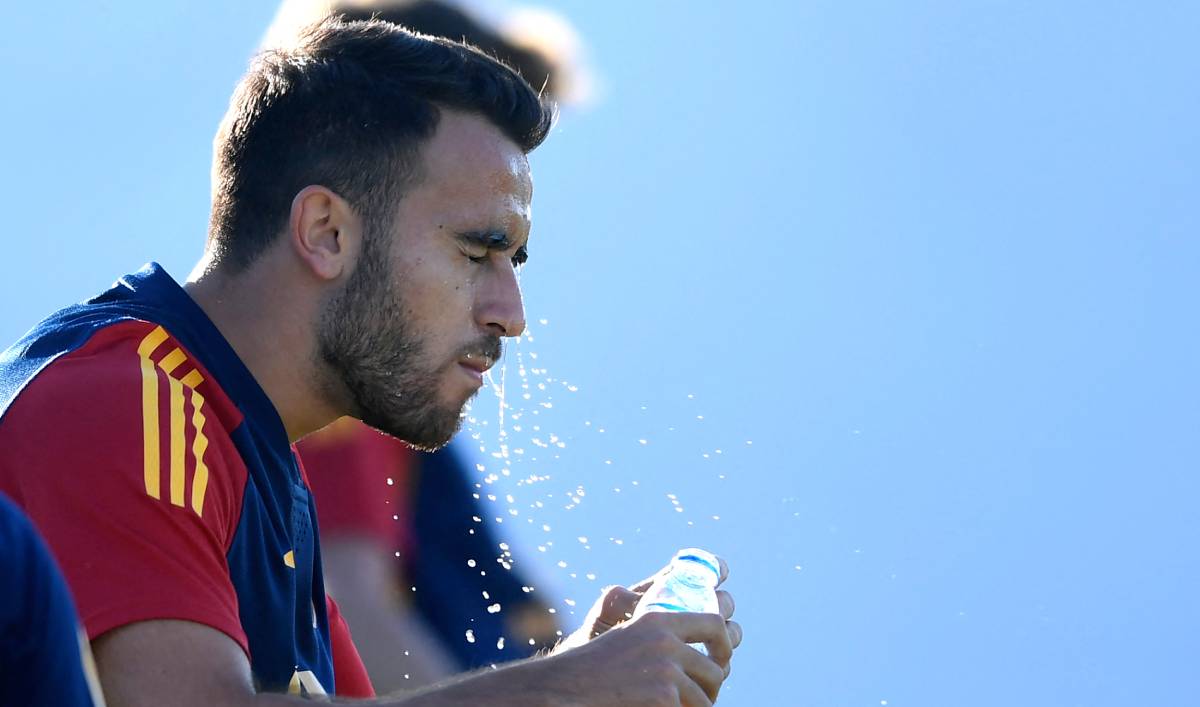 José Luis Gayà, en un entrenamiento con la selección española