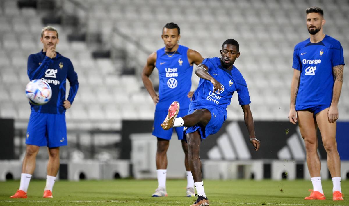 Dembélé se entrena con la selección francesa