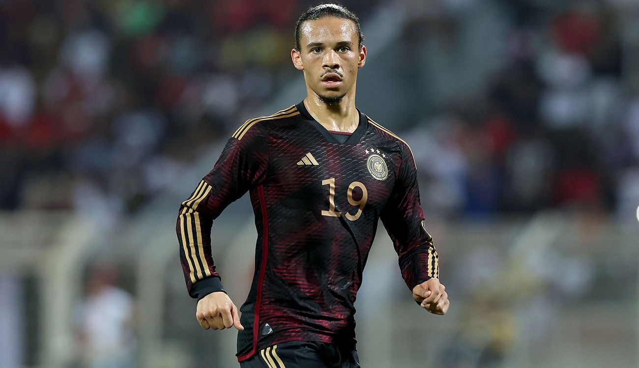 Leroy Sané with Germany