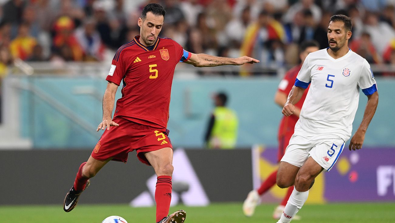 Sergio Busquets da salida a España ante Costa Rica