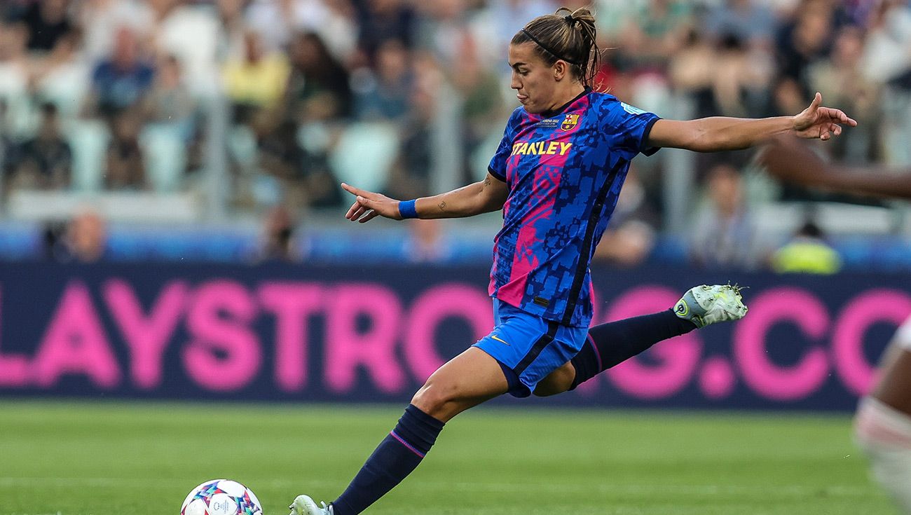 Claudia Pina, durante un partido con el FC Barcelona Femení