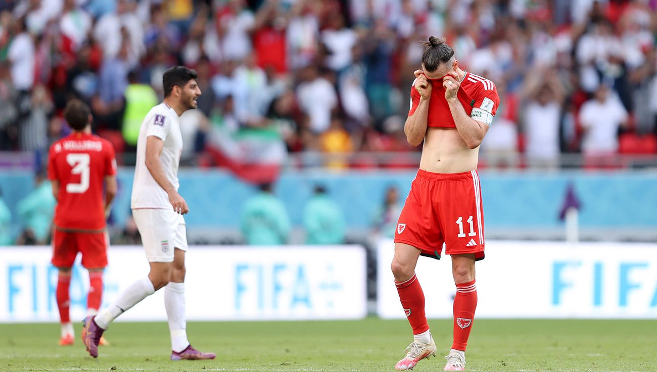 Gareth Bale después del partido entre Gales e Irán