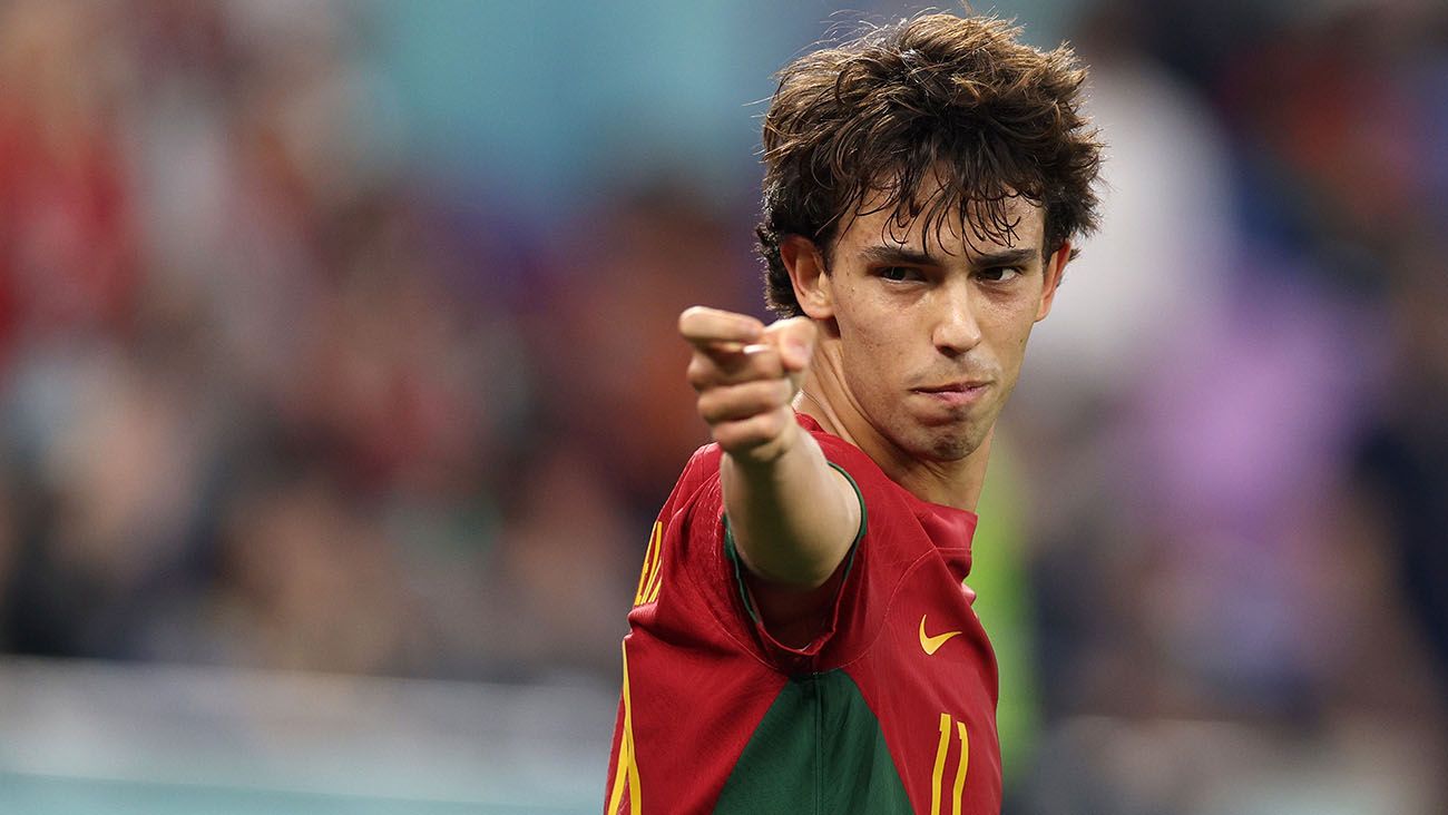 Joao Félix celebrating his goal against Ghana in the World Cup