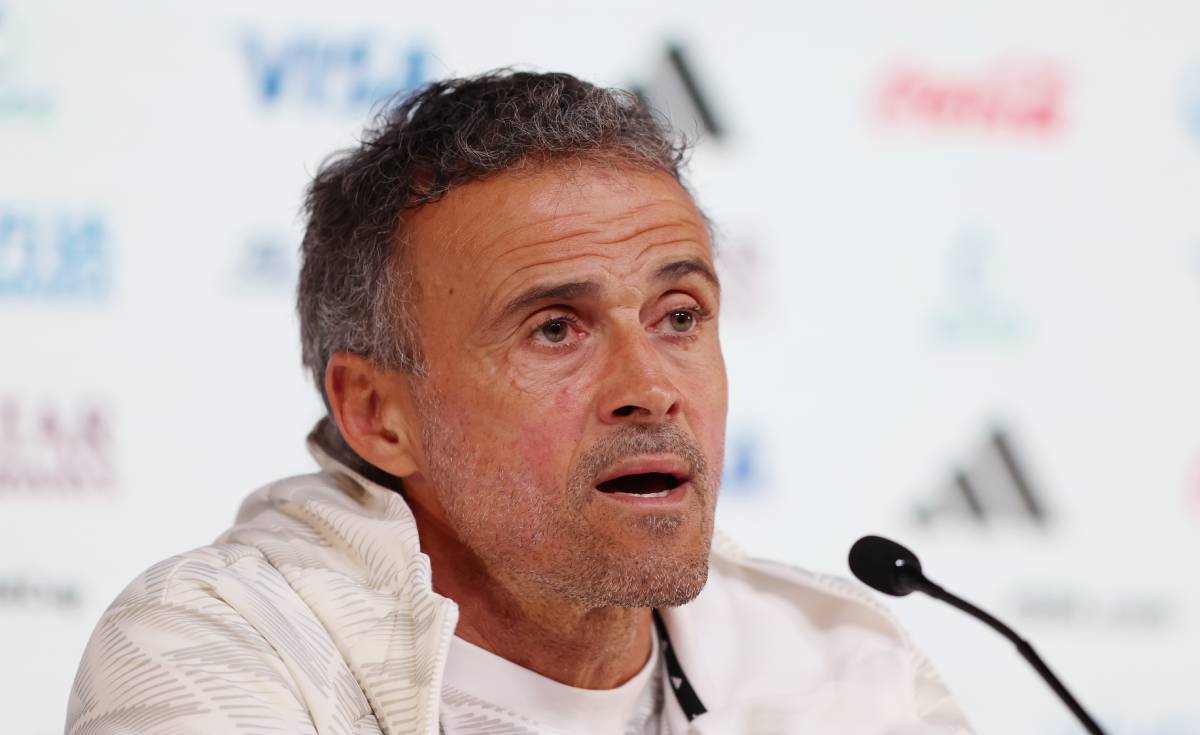 Luis Enrique in a press conference