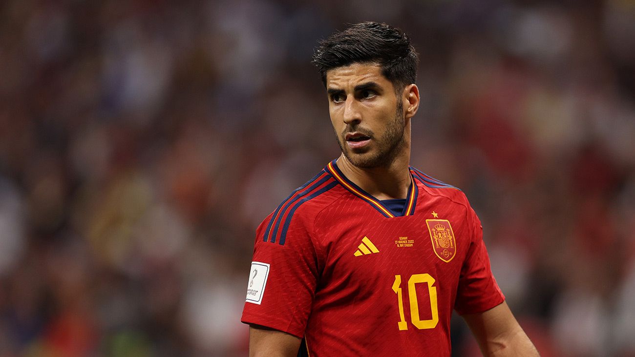 Marco Asensio, durante un partido con España