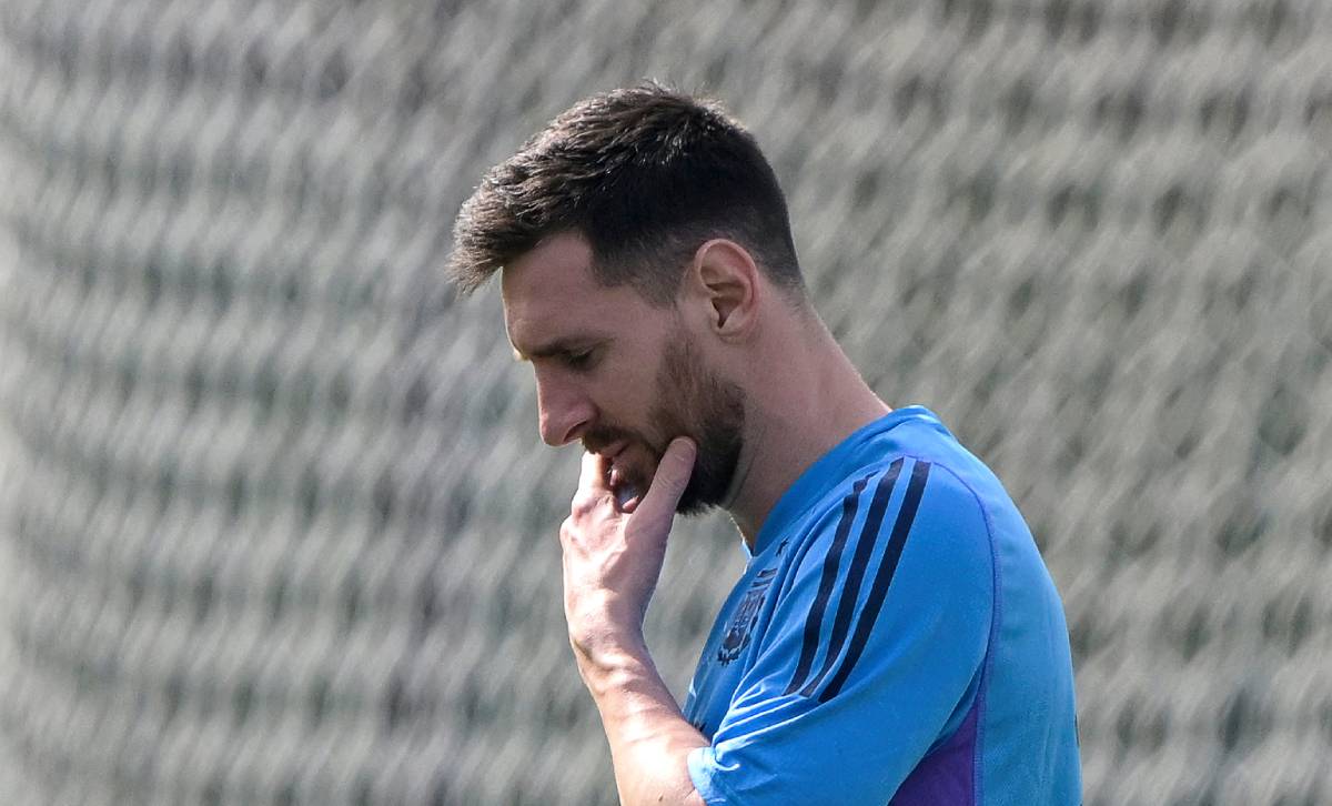 Messi se entrena con Argentina