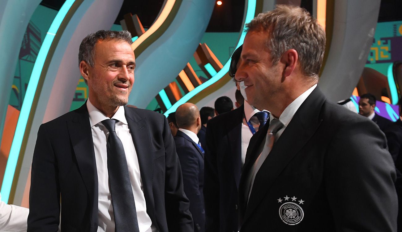 Luis Enrique and Hansi Flick