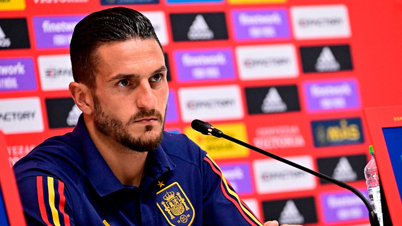 Koke en rueda de prensa