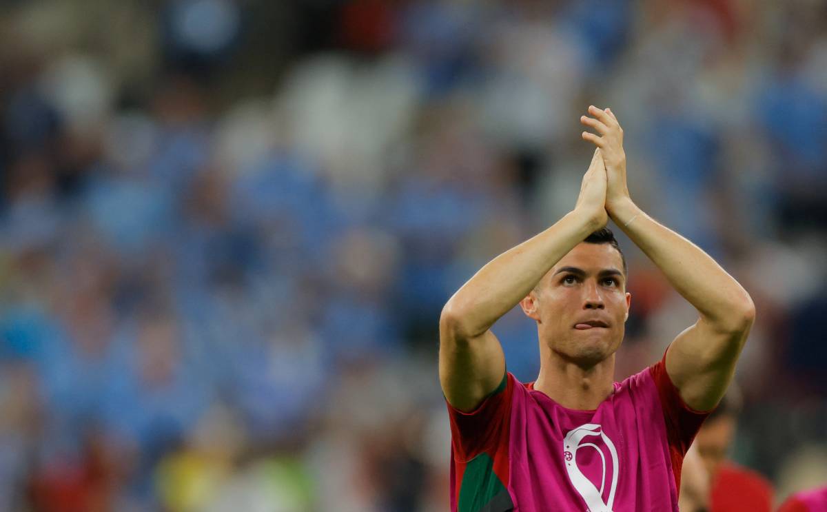 Cristiano Ronaldo celebrates after winning v Uruguay