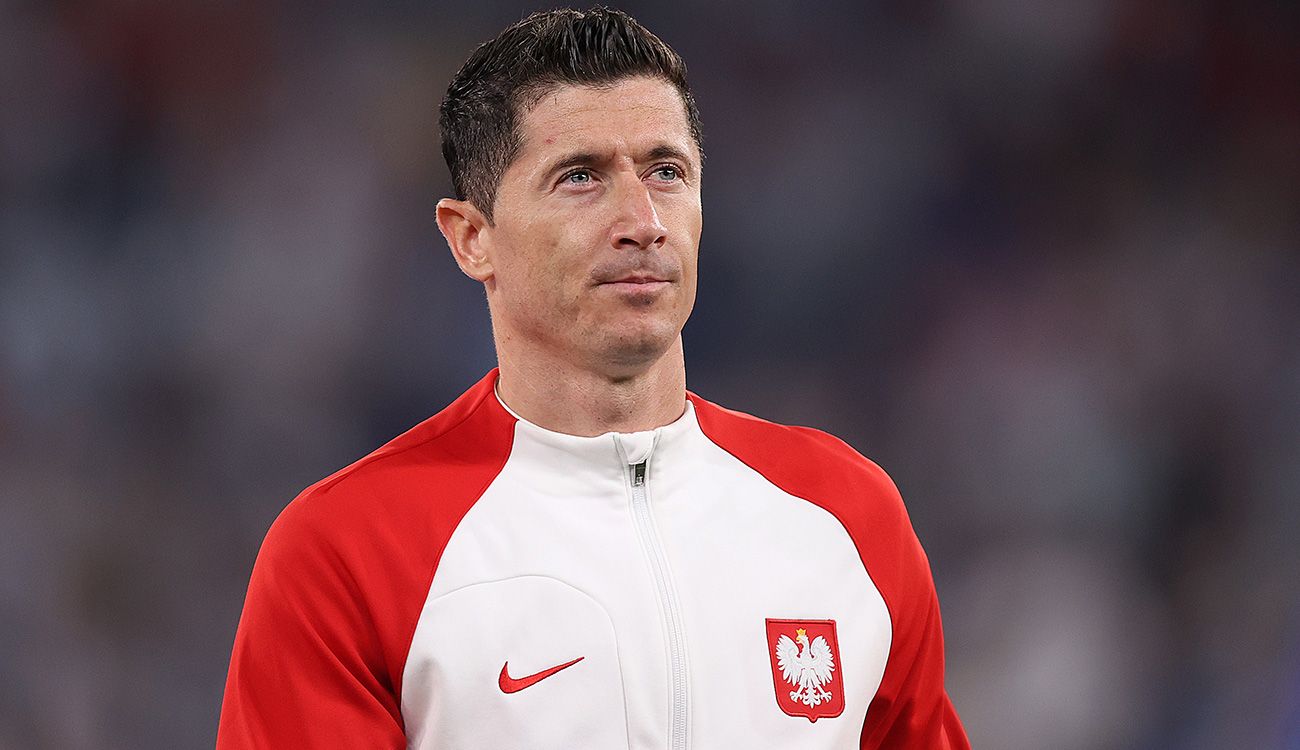 Lewandowski after a game with Argentina