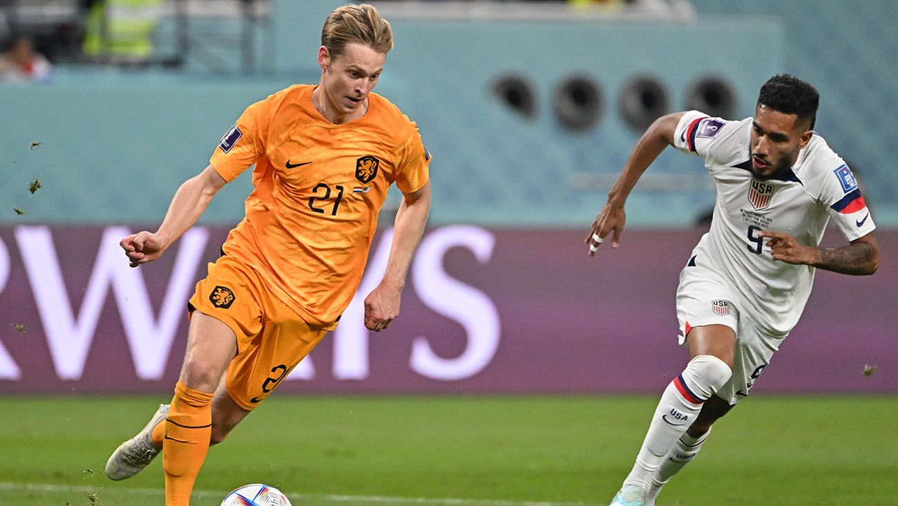 Frenkie de Jong in the match against the United States (3-1)
