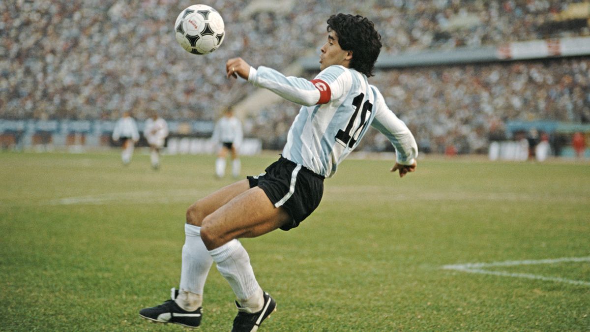Diego Armando Maradona, con Argentina, disputó 21 partidos