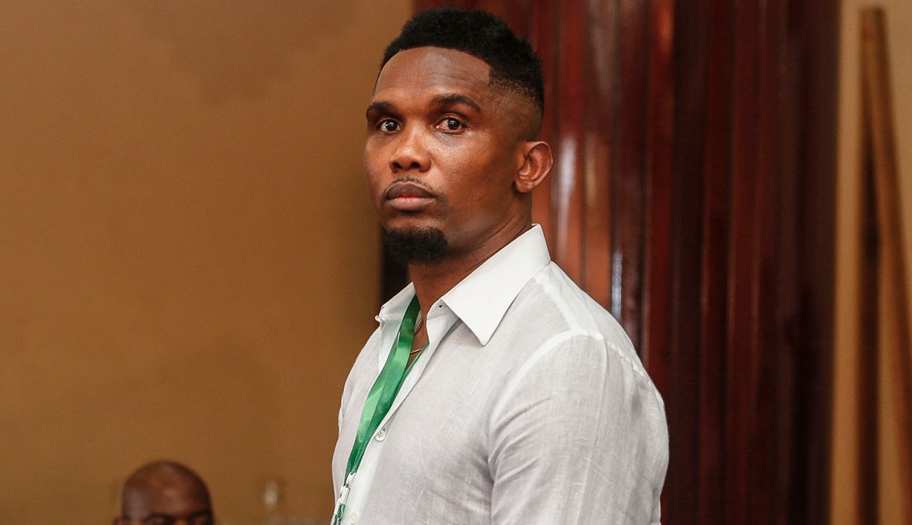 Samuel Eto'o at an event in Cameroon