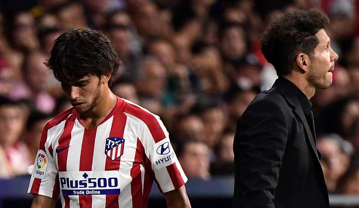 Joao Félix y Simeone en un partido ante el Getafe