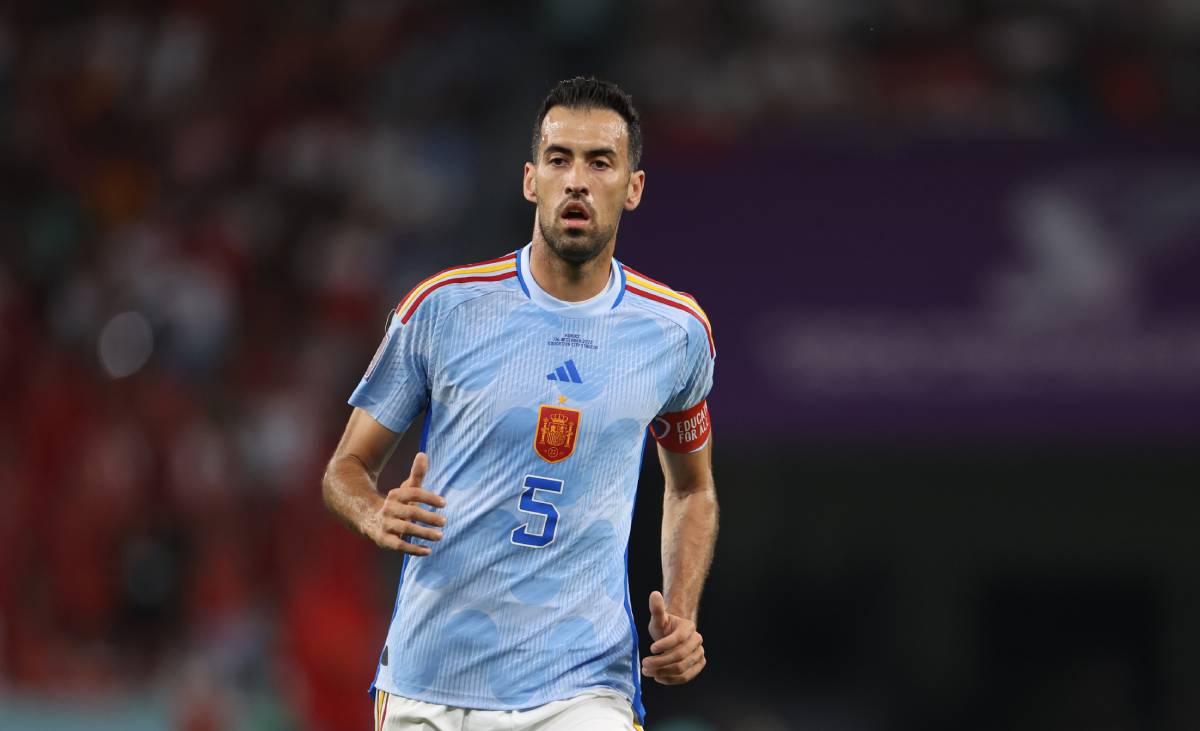 Busquets, en un partido ante Marruecos