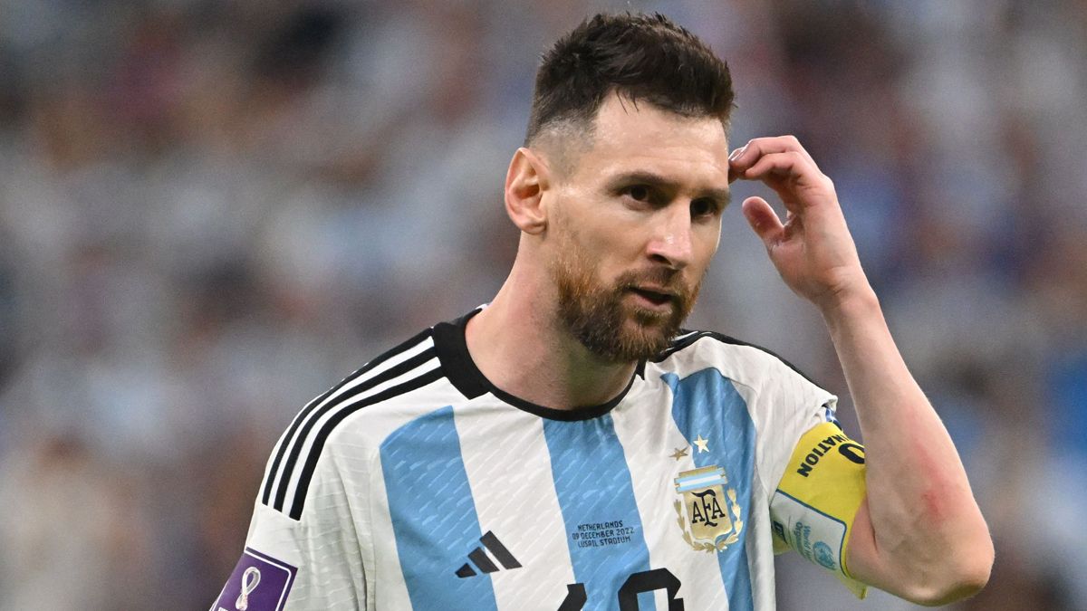 Lionel Messi en el duelo de Argentina contra Países Bajos