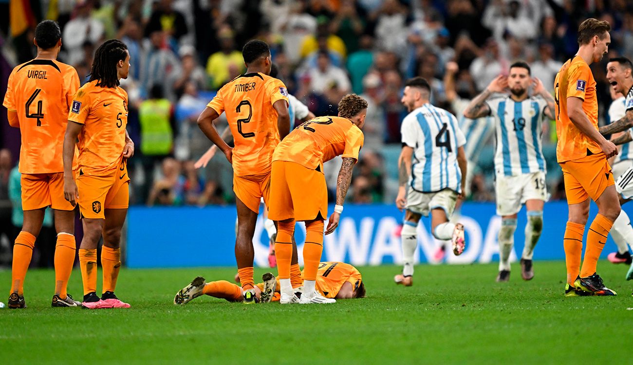 Países Bajos y Argentina después de los penaltis