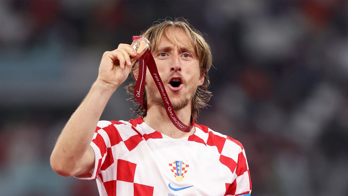 Luka Modric celebra el bronce de Croacia en Qatar