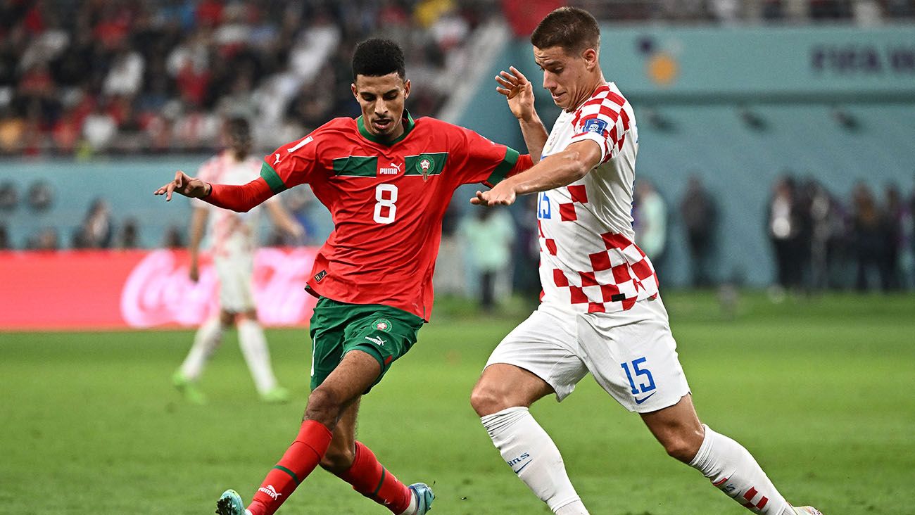 Azzedine Ounahi en el partido por el tercer puesto del Mundial ante Croacia