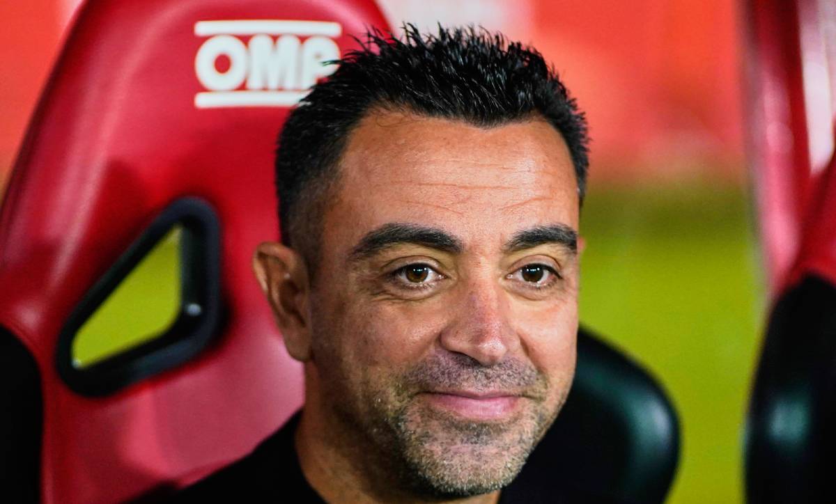 Xavi, durante un partido ante el Mallorca