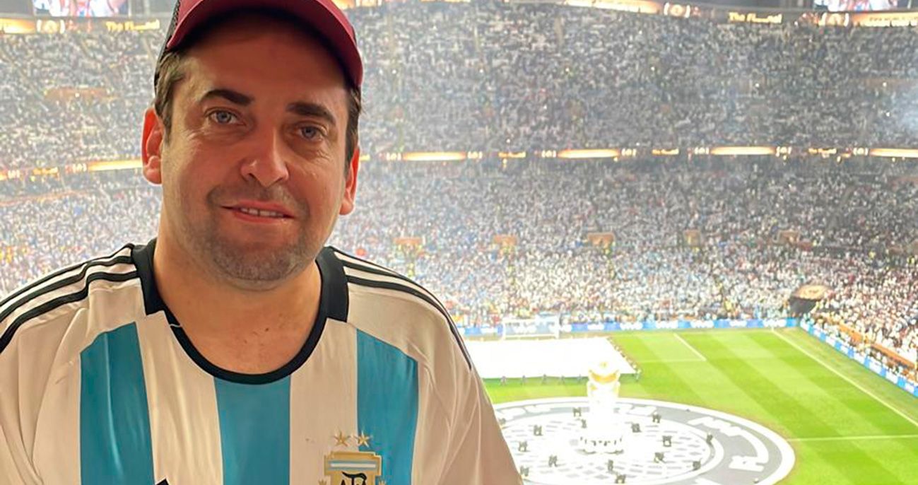 Emiliano, aficionado argentino, en la final del Mundial